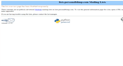 Desktop Screenshot of lists.personalblimp.com