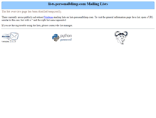 Tablet Screenshot of lists.personalblimp.com